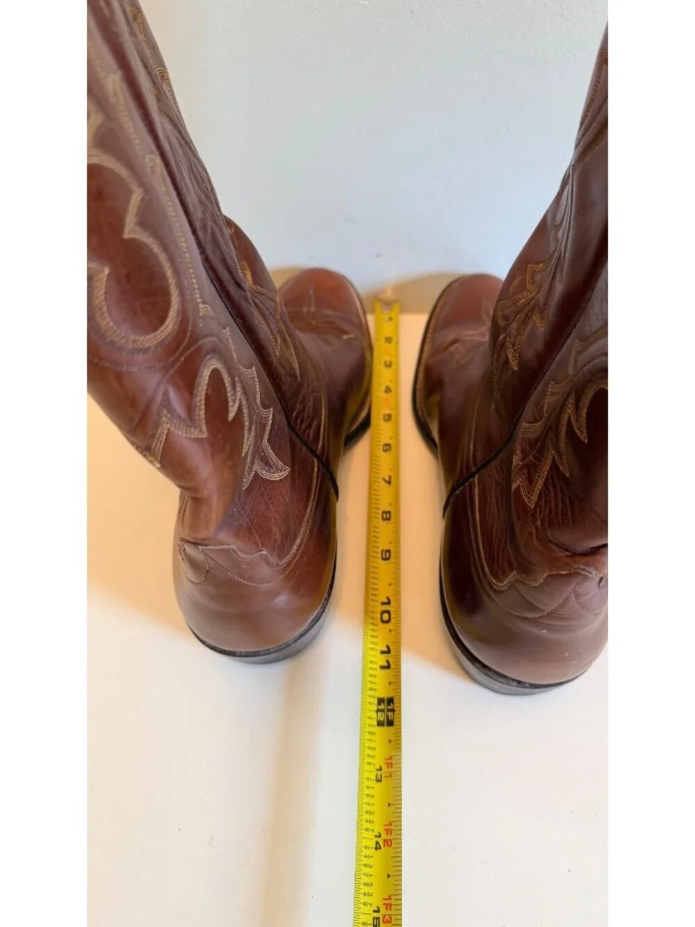 Vintage Rios of Mercedes Brown Leather Cowboy Boots Men’s Size 10 D USA Made